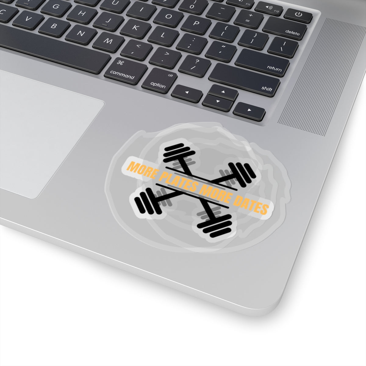 Bold Fitness Kiss-Cut Stickers - "More Plates More Dates" Gym Motivational Decals Humour Joke Gym Sticker