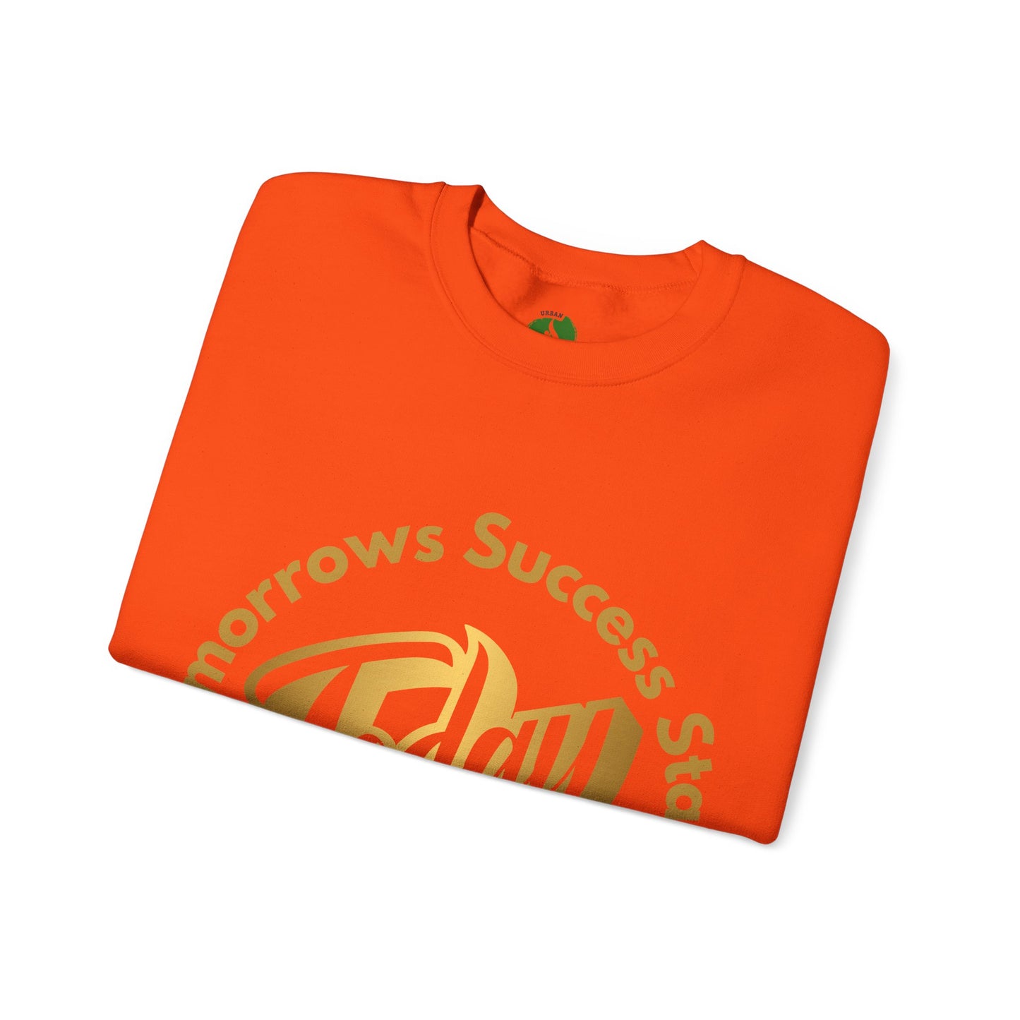 Inspirational Crewneck Sweatshirt - 'Tomorrow's Success Starts Today' Gym Motivation Sweat Shirt