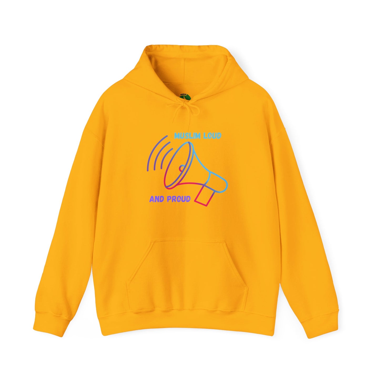Unisex Hooded Sweatshirt - "Muslim Loud and Proud" Statement Hoodie Islamic Streetwear Fashion Hoodie