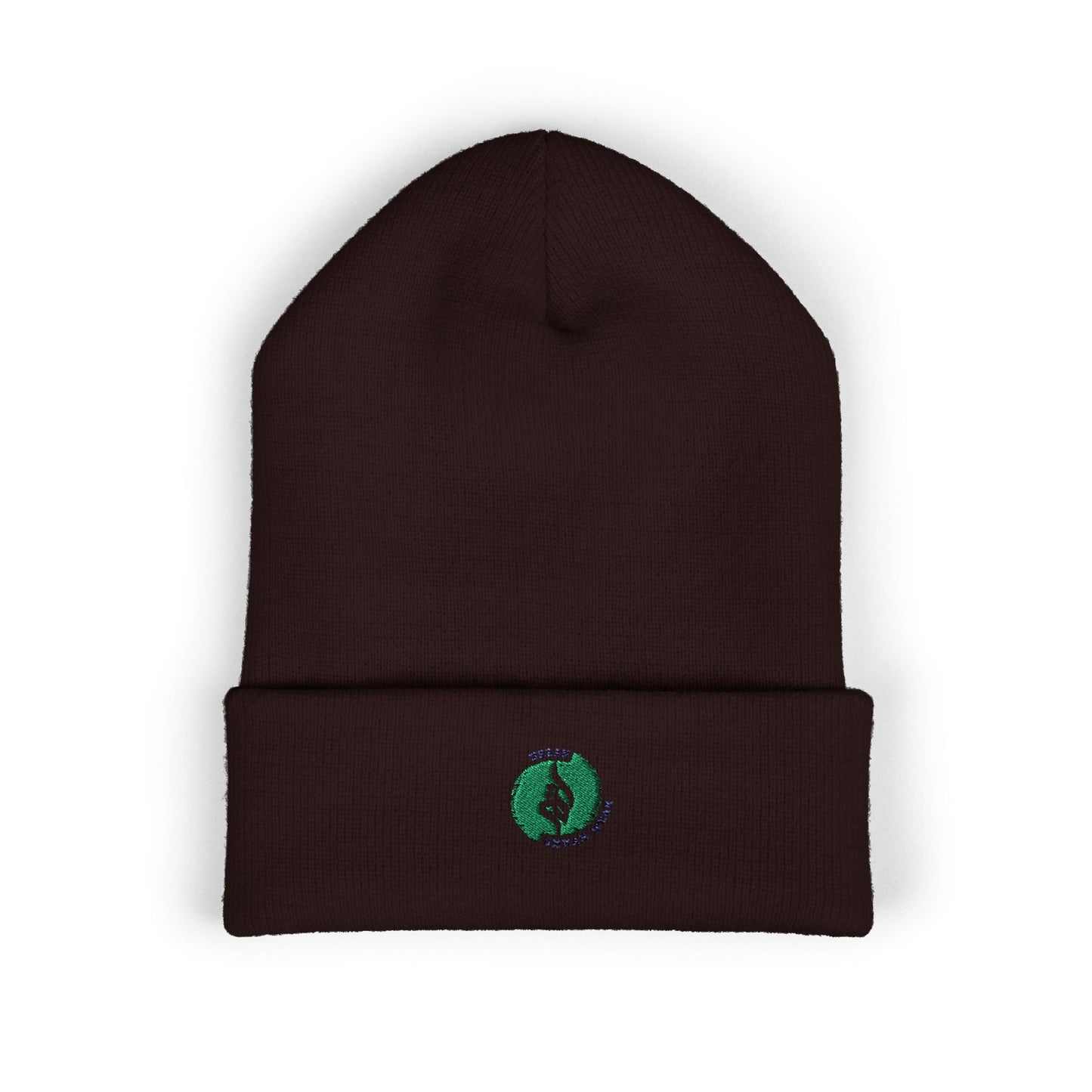 Classic Cuffed Beanie with Embroidered Logo - Cozy Winter Accessory Islamic Clothing