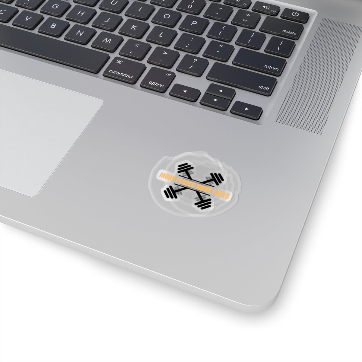 Bold Fitness Kiss-Cut Stickers - "More Plates More Dates" Gym Motivational Decals Humour Joke Gym Sticker