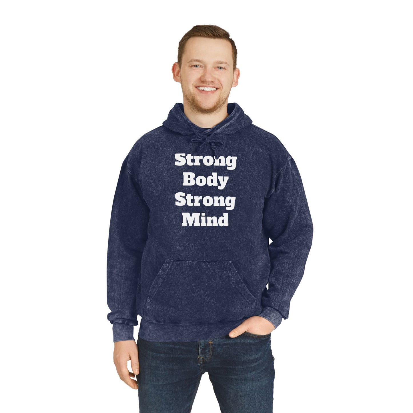 Strong Body Strong Mind Unisex Mineral Wash Hoodie Islamic Clothing