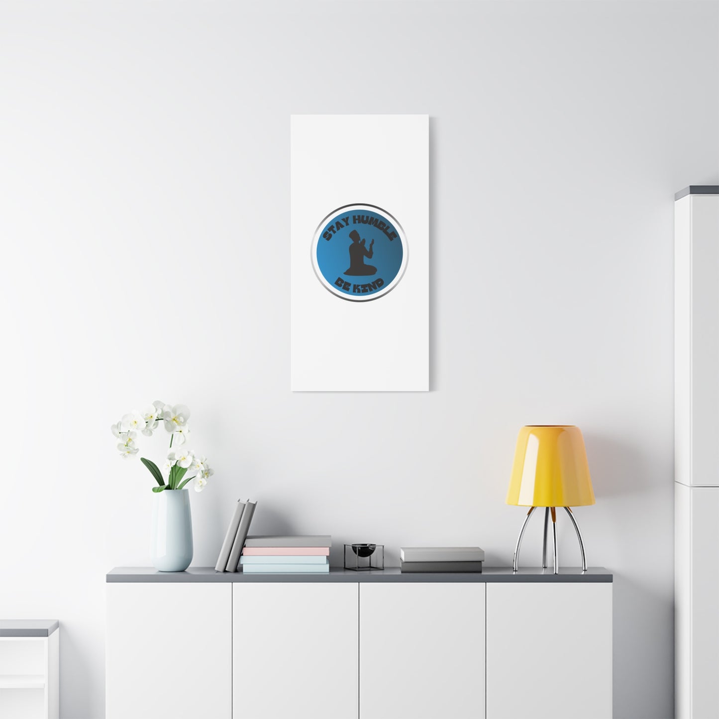 Inspirational Wall Art - "Stay Humble, Be Kind" Motif on Matte Canvas Islamic Art Work