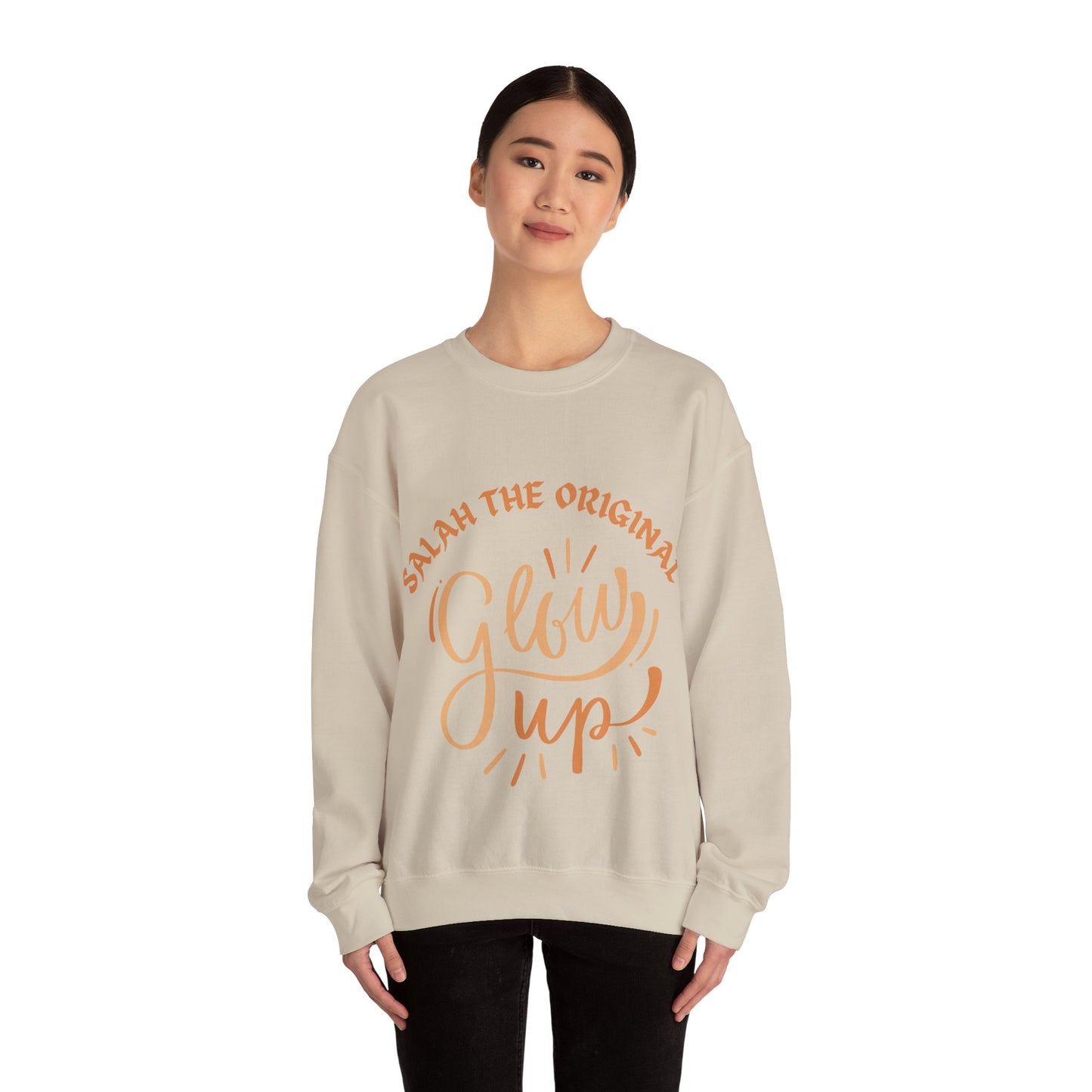 Salah Glow Up Crewneck Sweatshirt - Unisex Heavy Blend™ Muslim Fashion Sweat Shirt