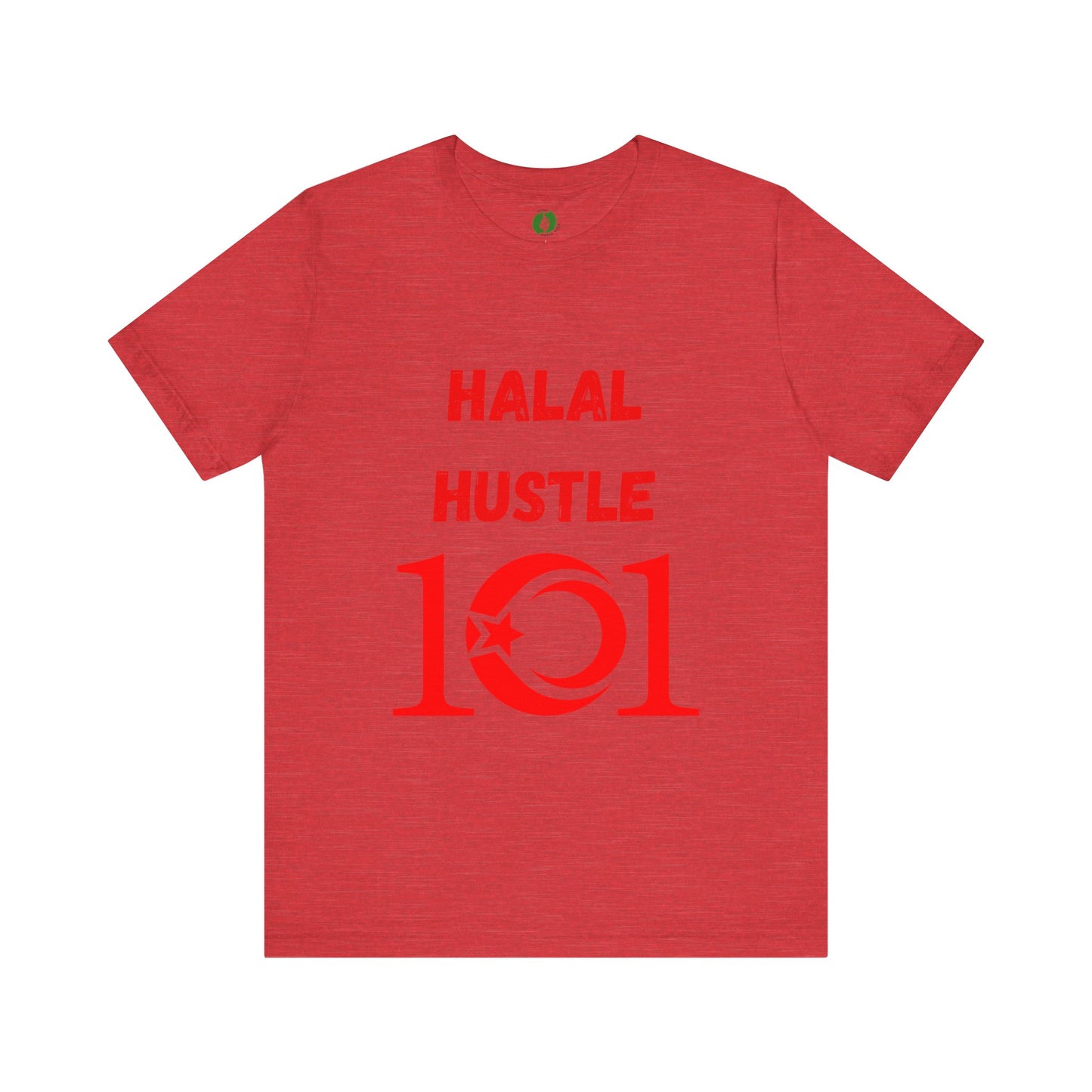 Halal Hustle 101 Unisex Tee - Motivational Short Sleeve Shirt Muslim Gym Clothing T Shirt