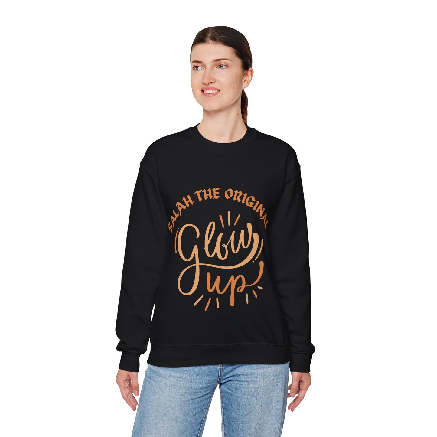 Salah Glow Up Crewneck Sweatshirt - Unisex Heavy Blend™ Muslim Fashion Sweat Shirt