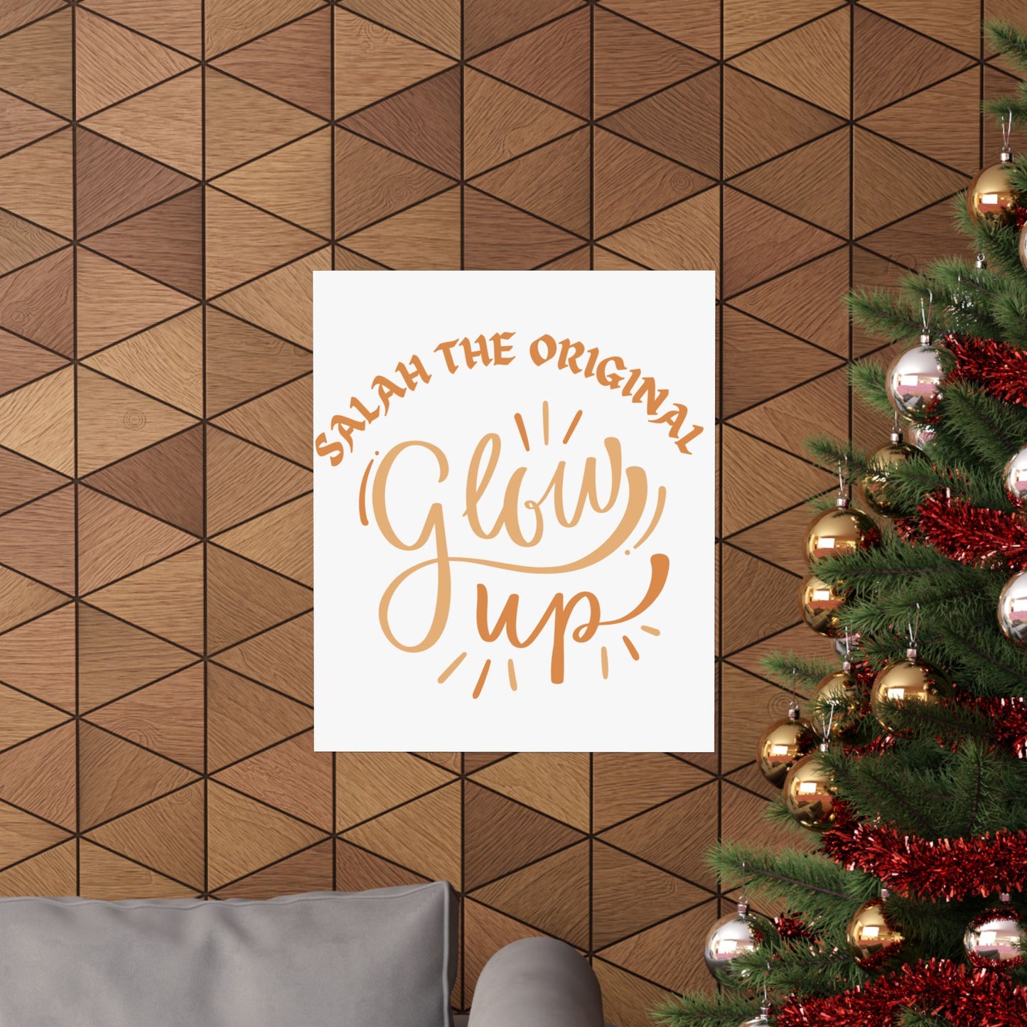 Inspirational Matte Vertical Poster - "Salah the Original Glow Up" Islamic Artwork Poster