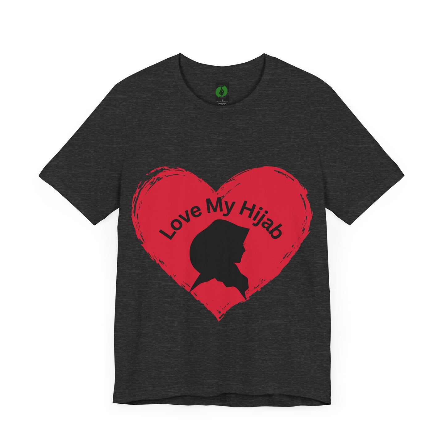 Love My Hijab Unisex Tee - Heart Design, Perfect for Everyday Wear Islamic Women Clothing