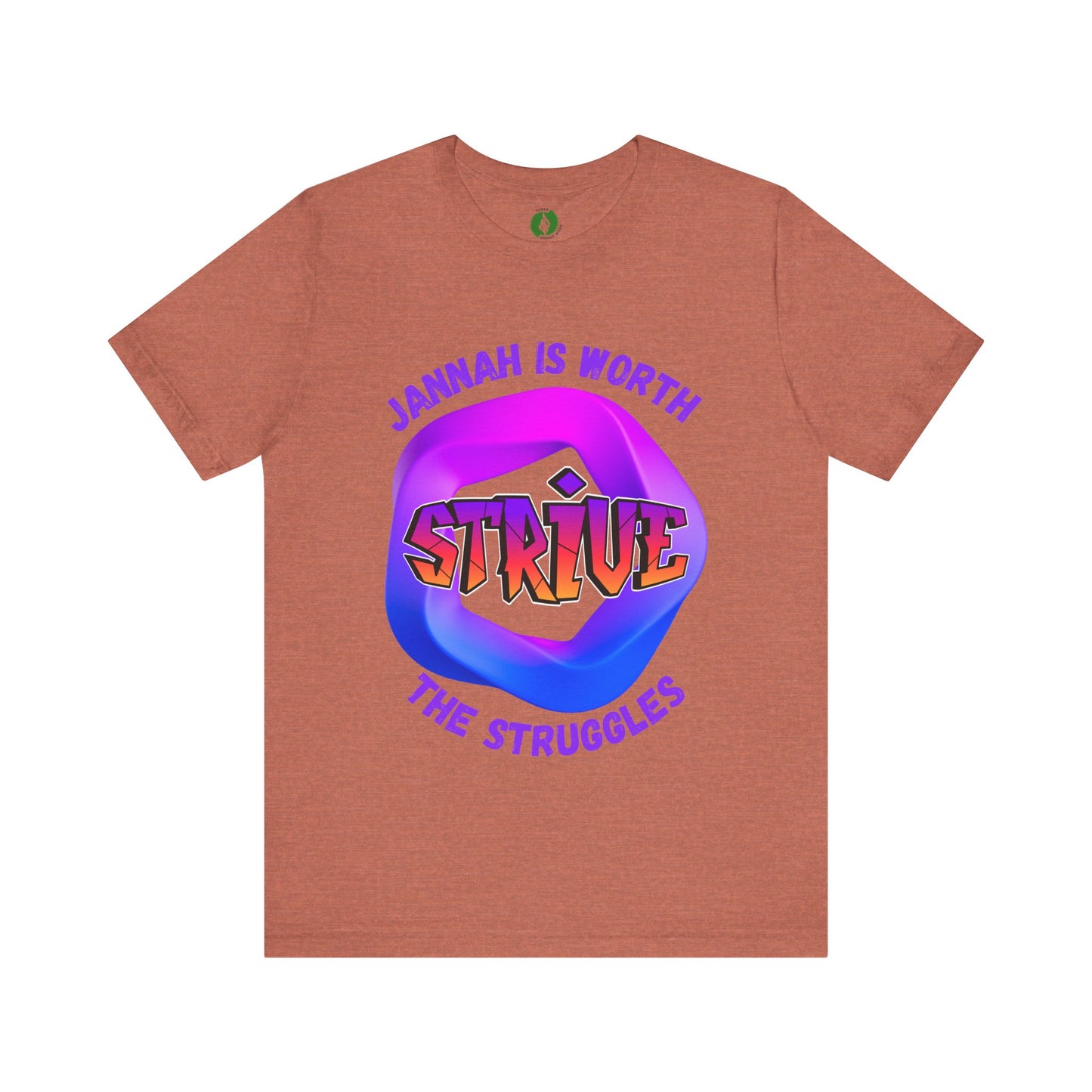 Inspirational Unisex Jersey Tee - 'Jannah is Worth the Struggles' Muslim Fashion Clothing