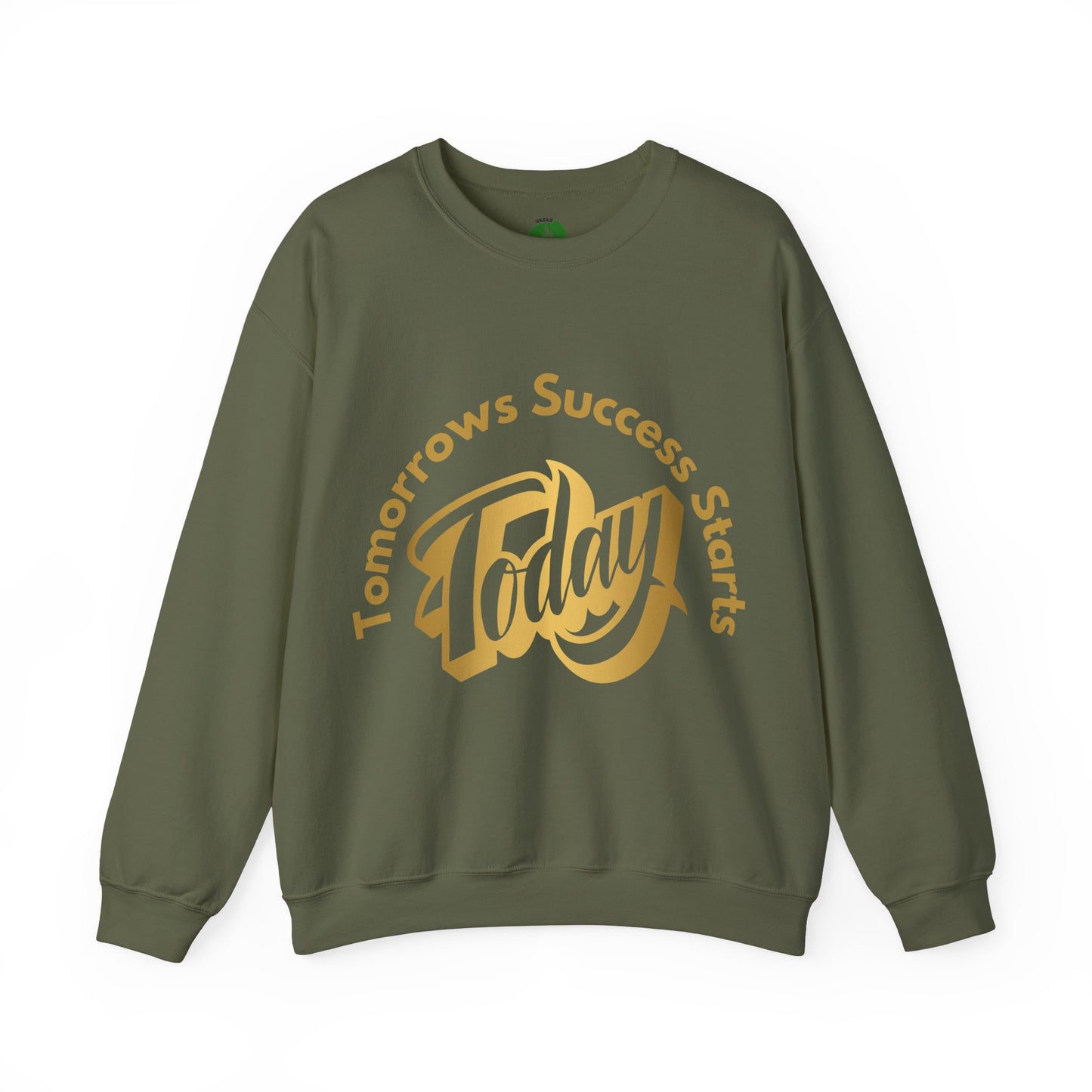Inspirational Crewneck Sweatshirt - 'Tomorrow's Success Starts Today' Gym Motivation Sweat Shirt