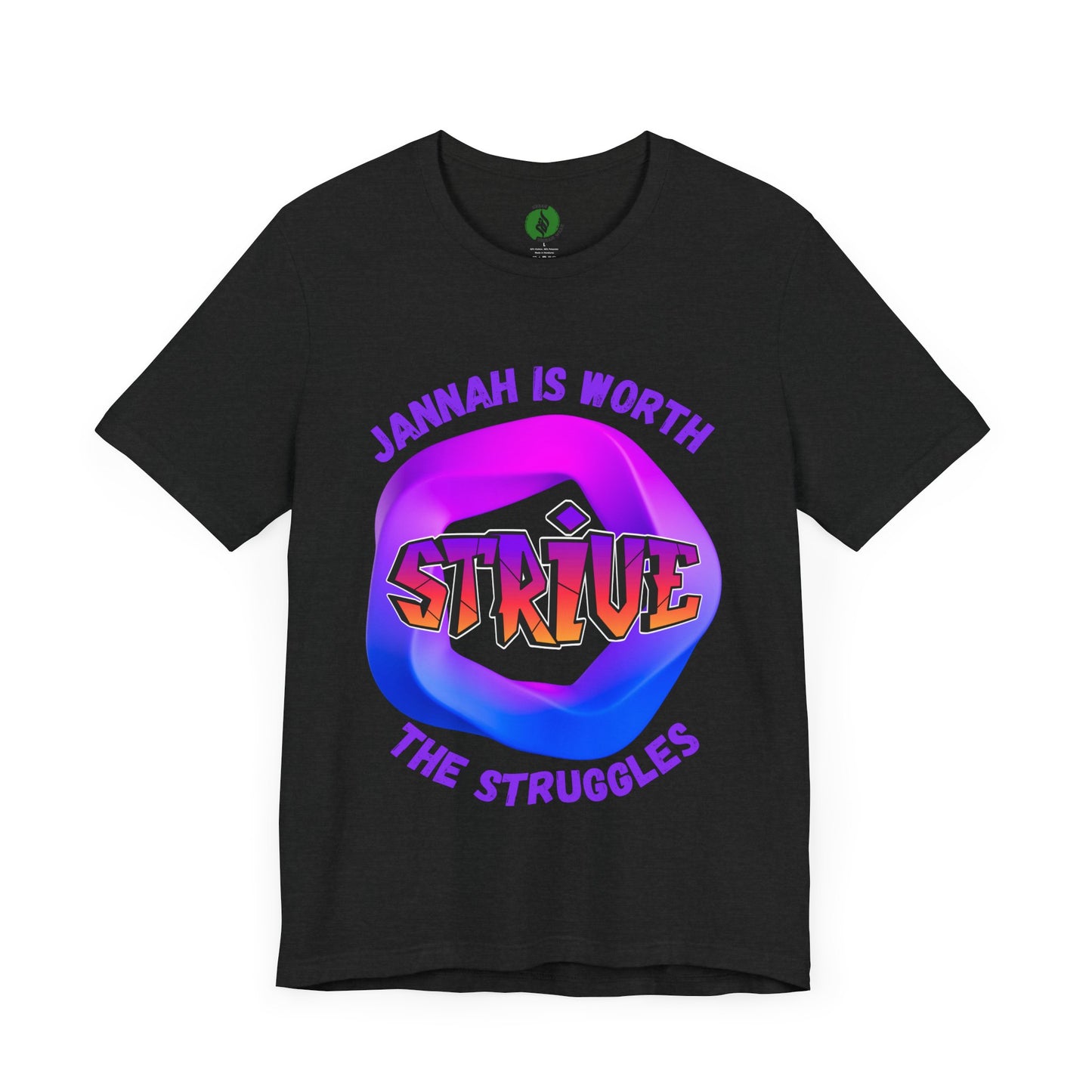Inspirational Unisex Jersey Tee - 'Jannah is Worth the Struggles' Muslim Fashion Clothing