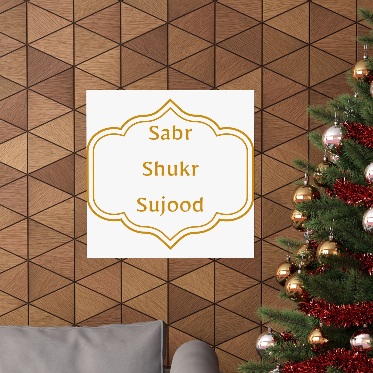Inspirational Matte Poster - 'Sabr, Shukr, Sujood' Wall Art for Mindfulness & Motivation Islamic Artwork