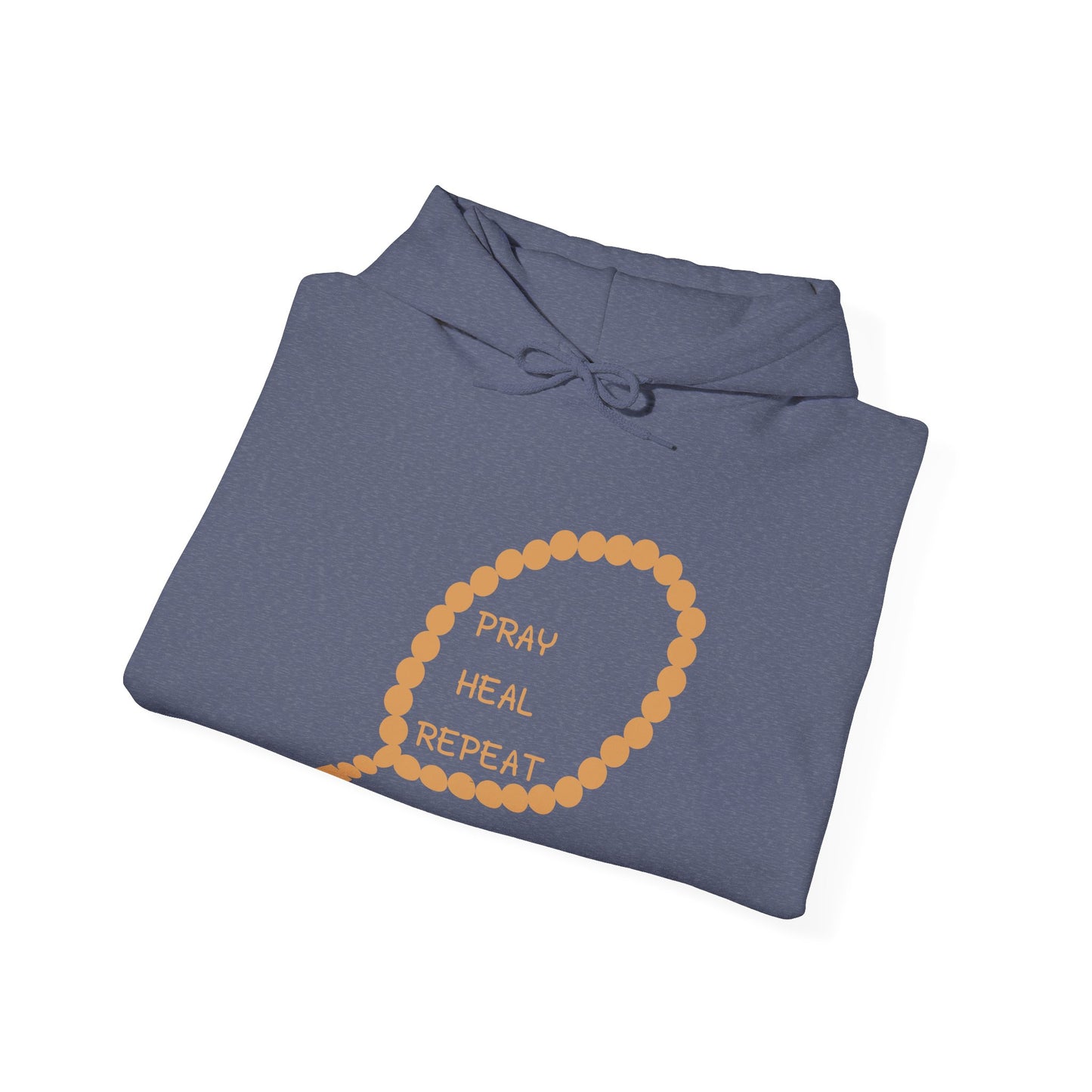 Pray Heal Repeat Hoodie - Unisex Heavy Blend Sweatshirt for Mindfulness and Spiritual Growth Islamic Street Fashion