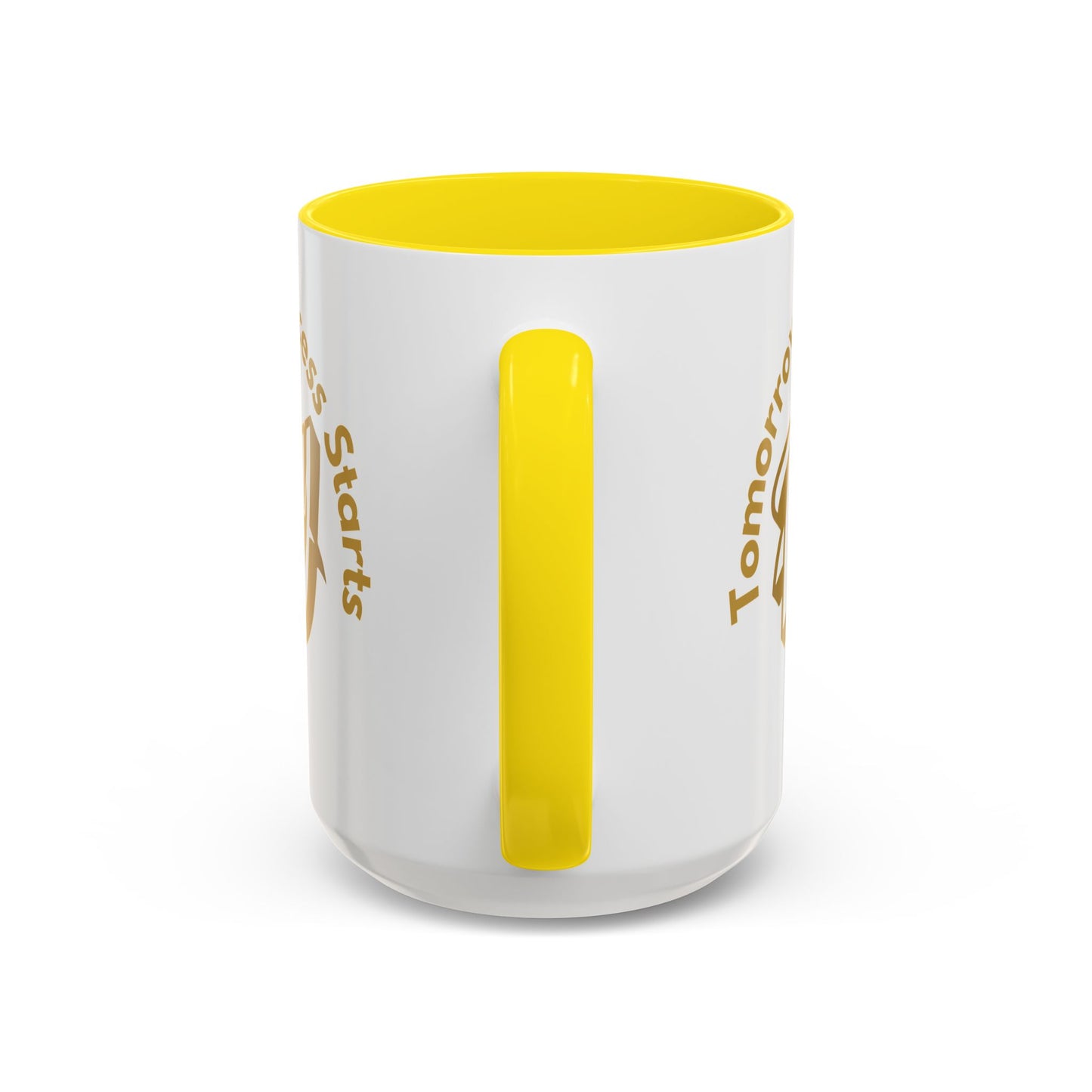 Inspirational Accent Coffee Mug - "Tomorrow's Success Starts Today" - Motivational Gift for Coffee Lovers Gym Motivation Mug
