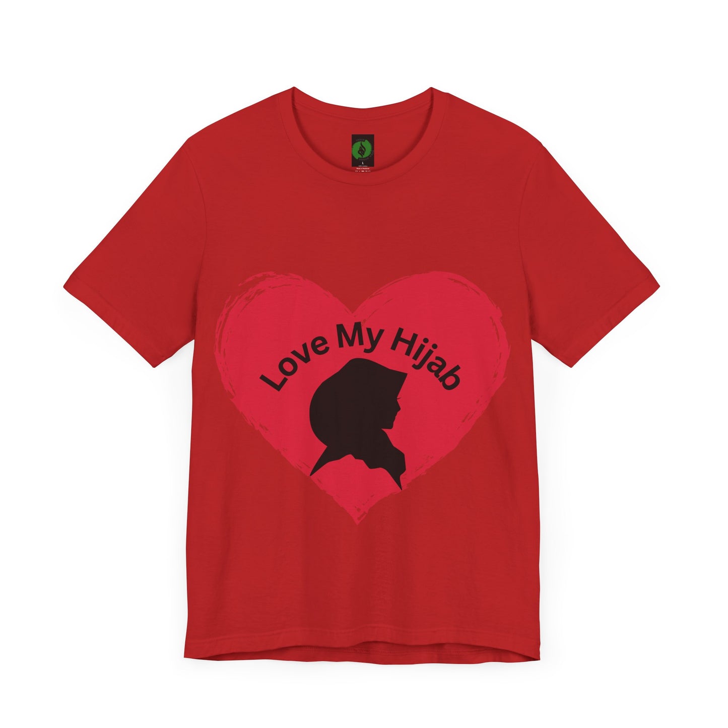 Love My Hijab Unisex Tee - Heart Design, Perfect for Everyday Wear Islamic Women Clothing