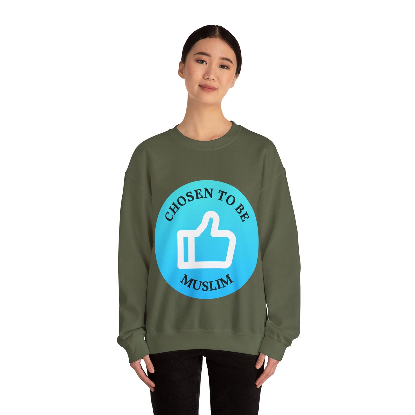 Chosen to Be Muslim Crewneck Sweatshirt - Unisex Heavy Blend Islamic Streetwear Sweat Shirt