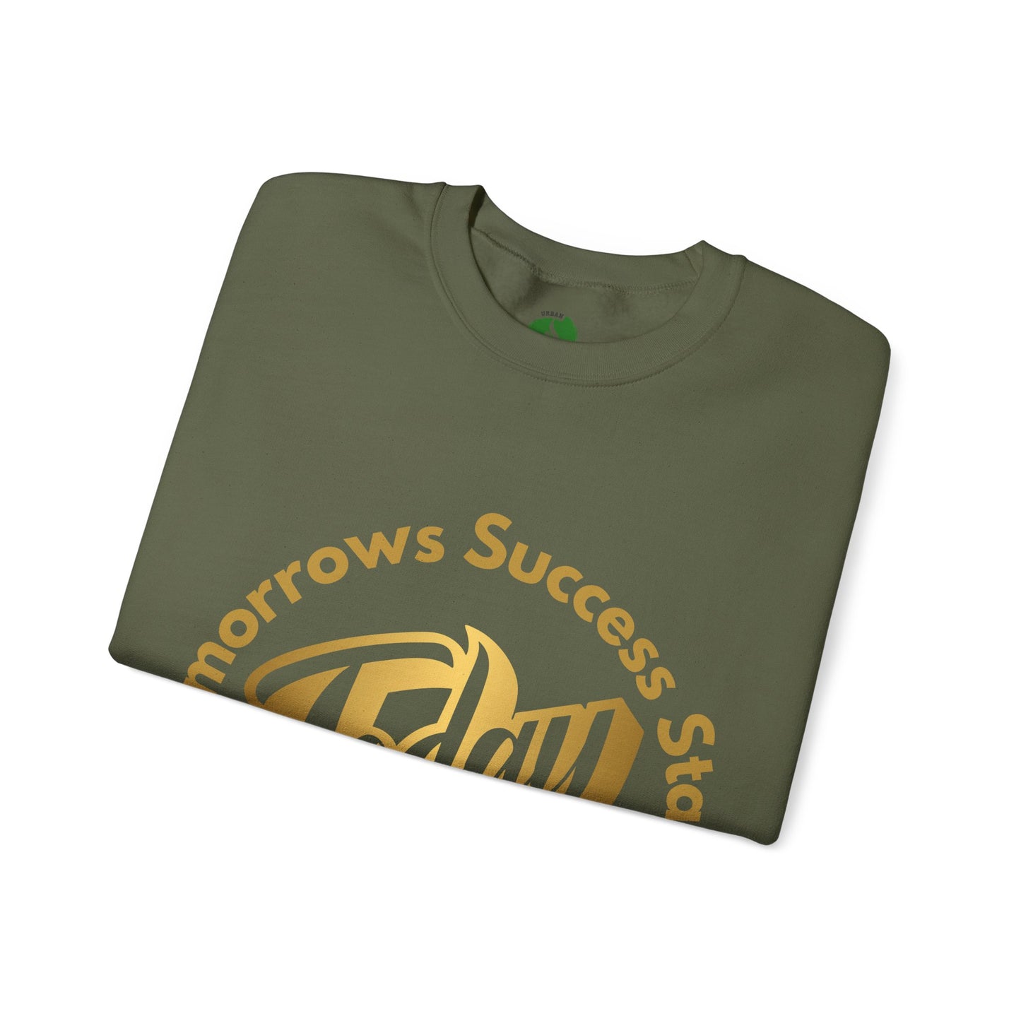 Inspirational Crewneck Sweatshirt - 'Tomorrow's Success Starts Today' Gym Motivation Sweat Shirt