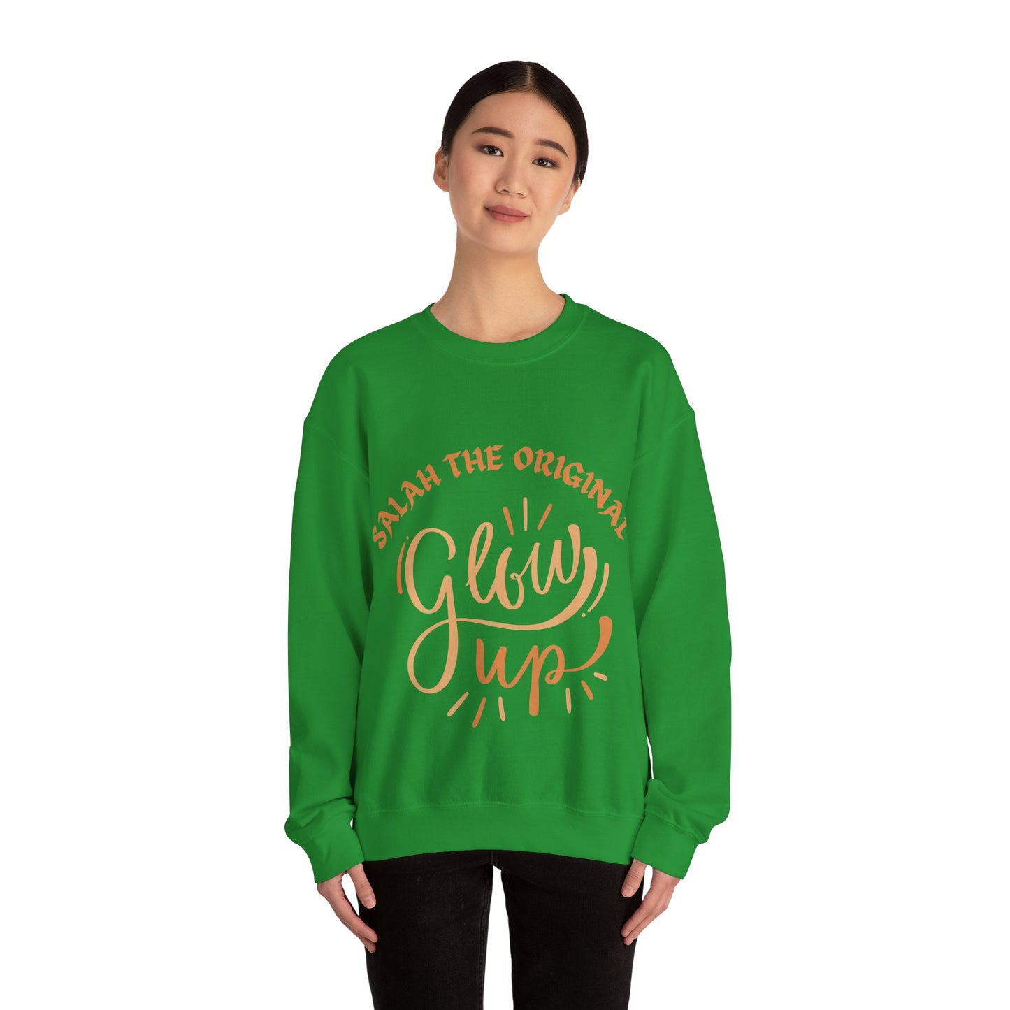 Salah Glow Up Crewneck Sweatshirt - Unisex Heavy Blend™ Muslim Fashion Sweat Shirt