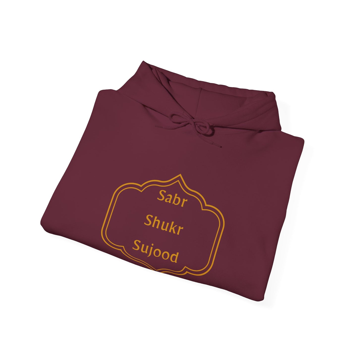 Inspirational Unisex Hoodie - Sabr Shukr Sujood - Cozy & Motivational Fashion Islamic Streetwear Hoodie