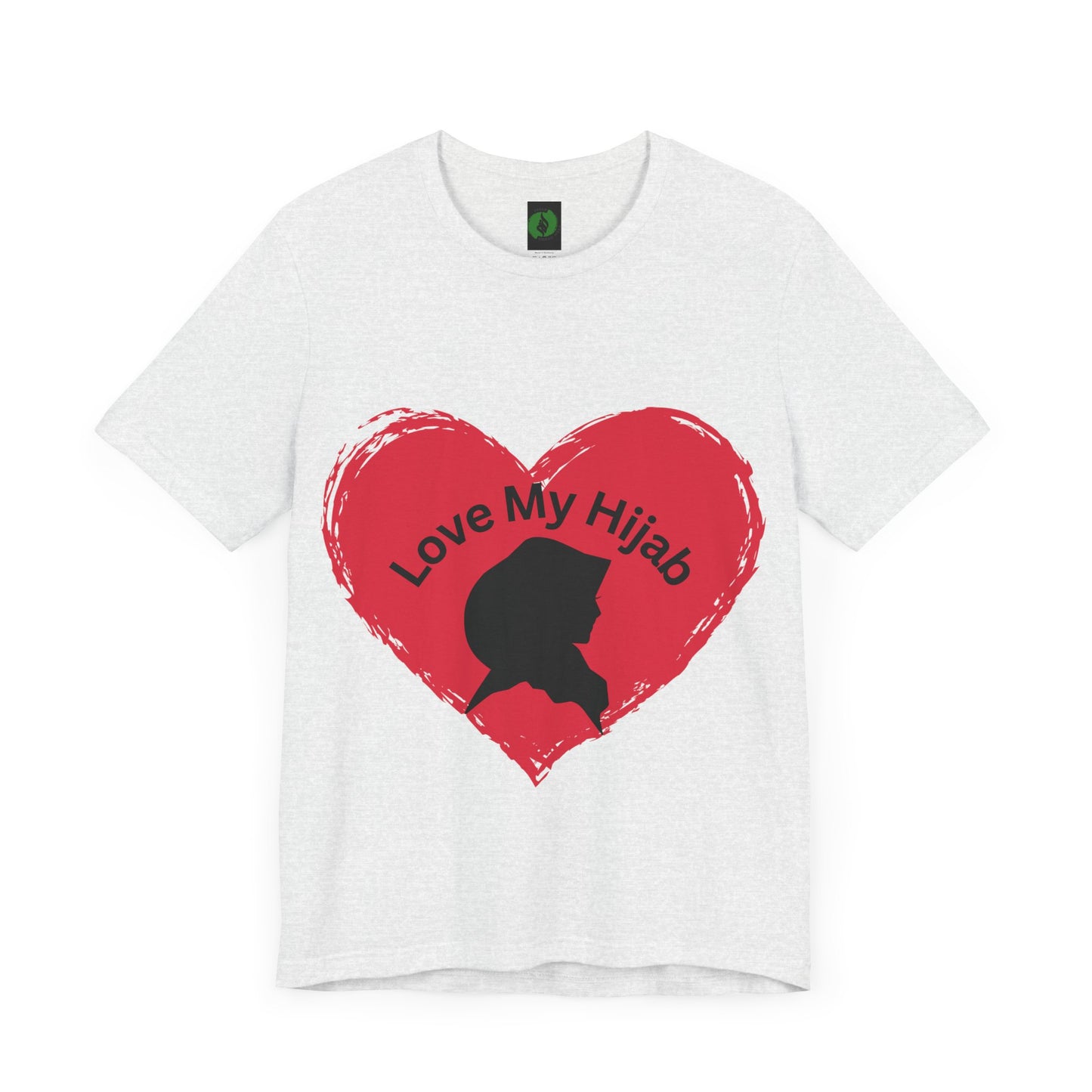 Love My Hijab Unisex Tee - Heart Design, Perfect for Everyday Wear Islamic Women Clothing