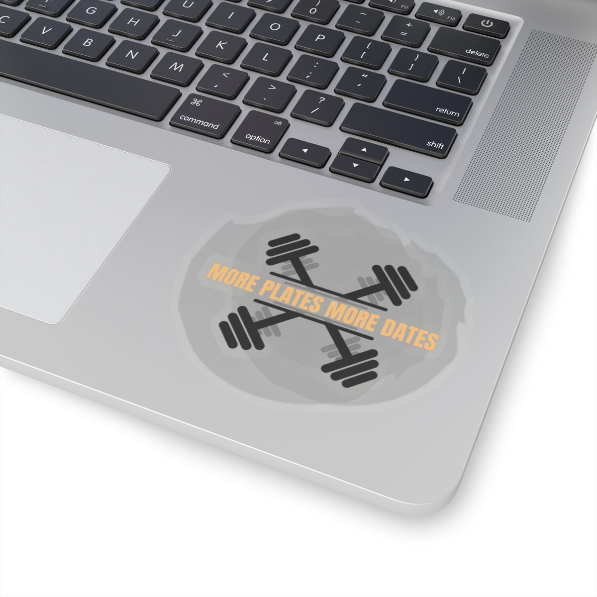 Bold Fitness Kiss-Cut Stickers - "More Plates More Dates" Gym Motivational Decals Humour Joke Gym Sticker
