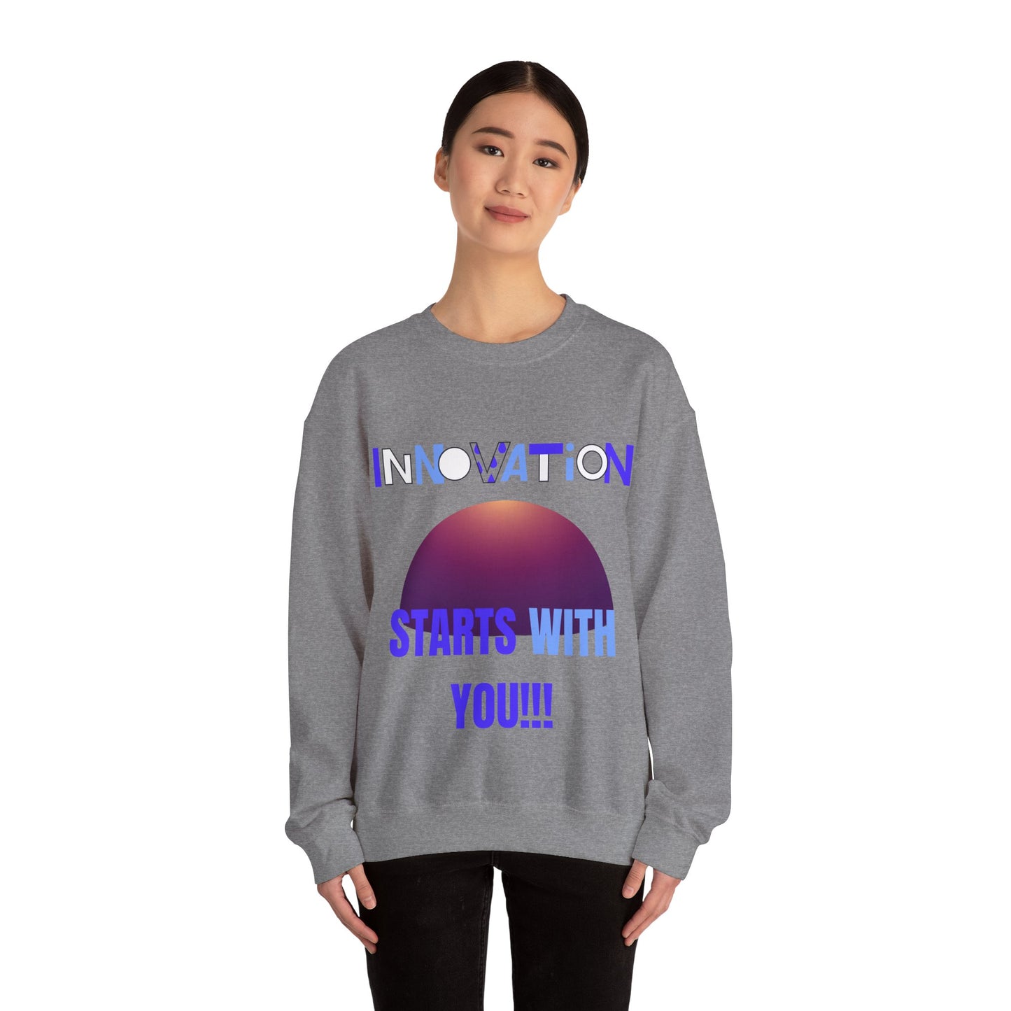 Innovation Starts With You Unisex Crewneck Sweatshirt Gym Clothing Sweat Shirt