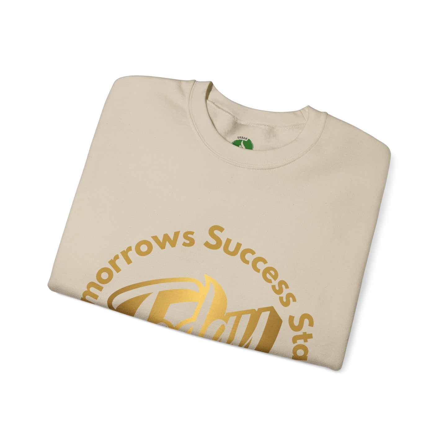 Inspirational Crewneck Sweatshirt - 'Tomorrow's Success Starts Today' Gym Motivation Sweat Shirt