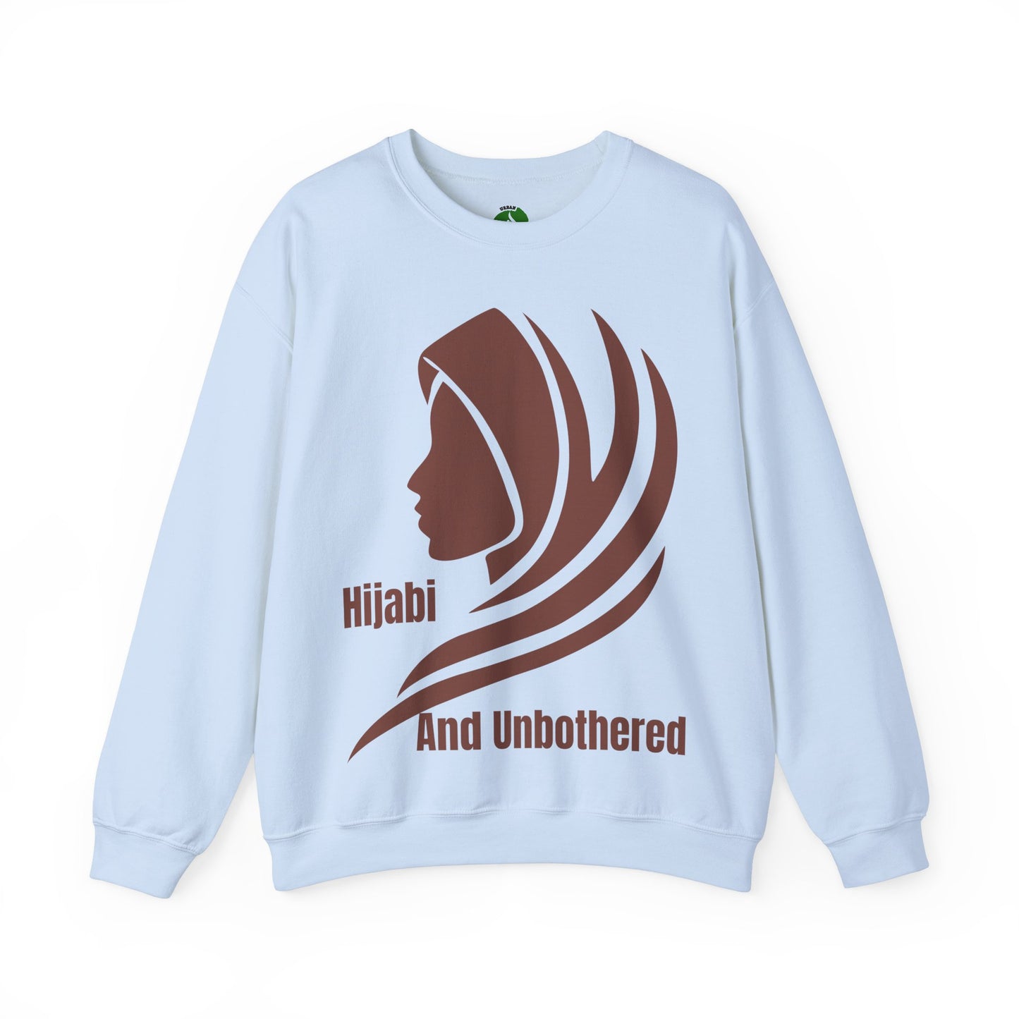 Hijabi and Unbothered Crewneck Sweatshirt - Stylish Unisex Heavy Blend for Everyday Comfort Hijab Fashion Sweat Shirt