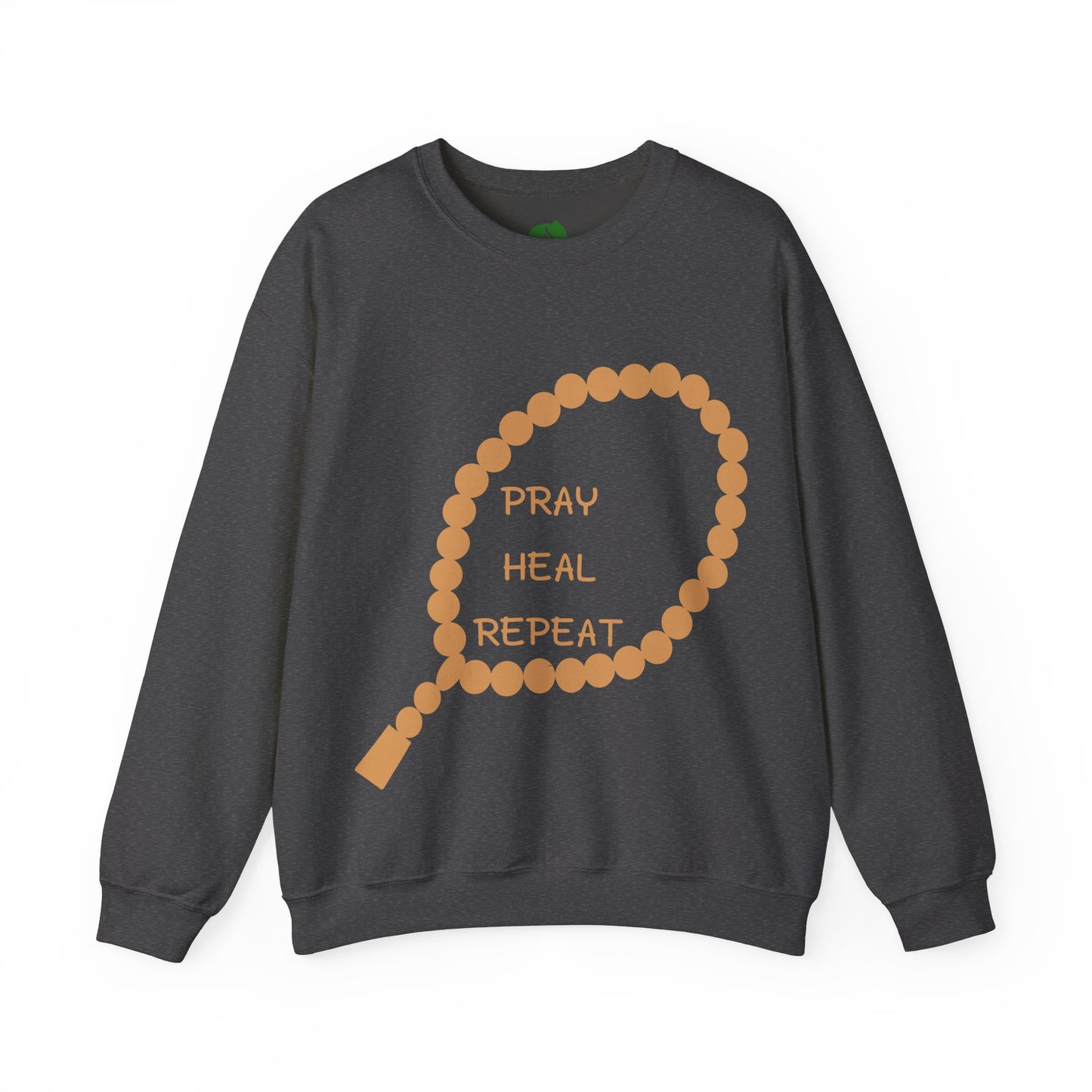 Pray Heal Repeat Crewneck Sweatshirt for Mindfulness and Healing Islamic Street Fashion