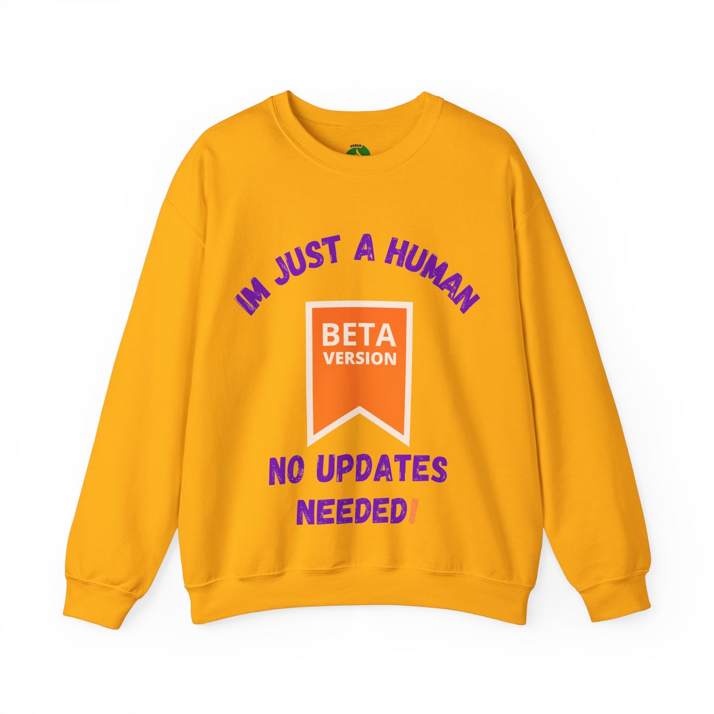 Unisex Crewneck Sweatshirt - 'Beta Version: I'm Just a Human' Funny Humour Clothing Sweat Shirt