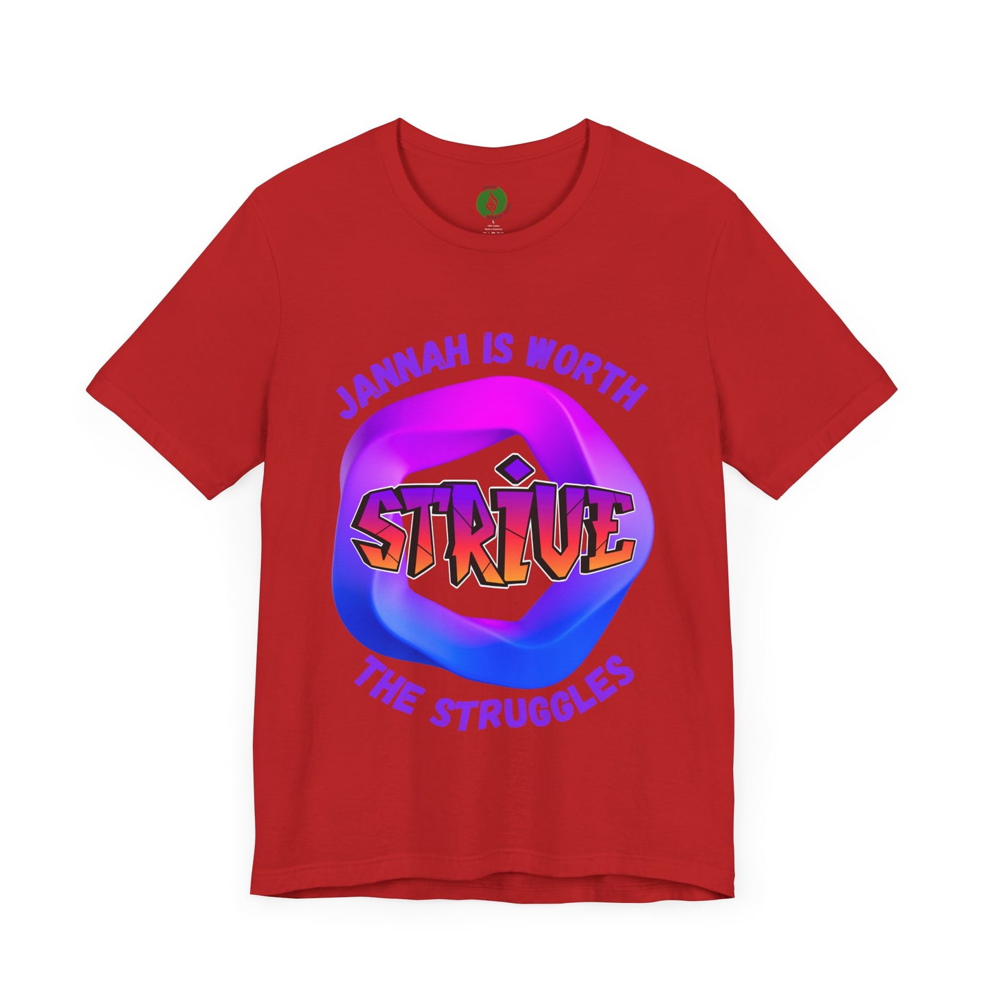 Inspirational Unisex Jersey Tee - 'Jannah is Worth the Struggles' Muslim Fashion Clothing