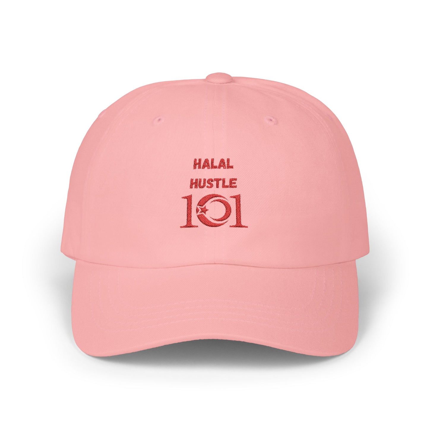 Halal Hustle Classic Dad Cap - Stylish White Cap for Everyday Wear Muslim Streetwear Hat