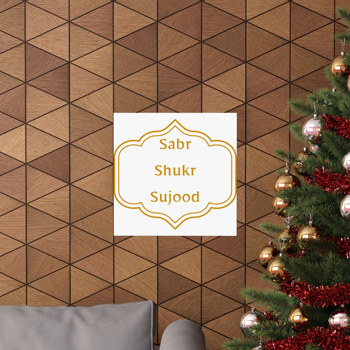 Inspirational Matte Poster - 'Sabr, Shukr, Sujood' Wall Art for Mindfulness & Motivation Islamic Artwork