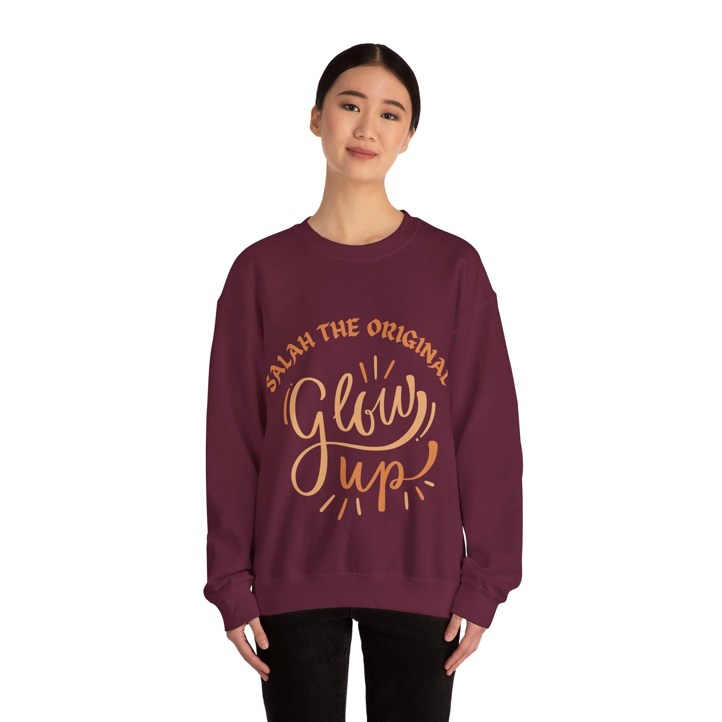 Salah Glow Up Crewneck Sweatshirt - Unisex Heavy Blend™ Muslim Fashion Sweat Shirt