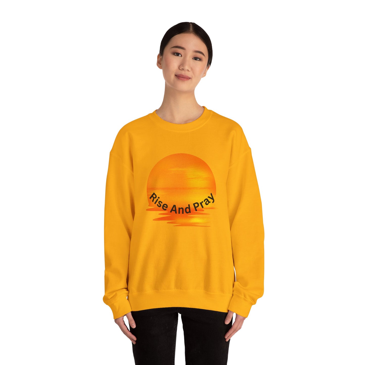 Rise And Pray Unisex Crewneck Sweatshirt - Cozy Spiritual Vibe Muslim Street Wear