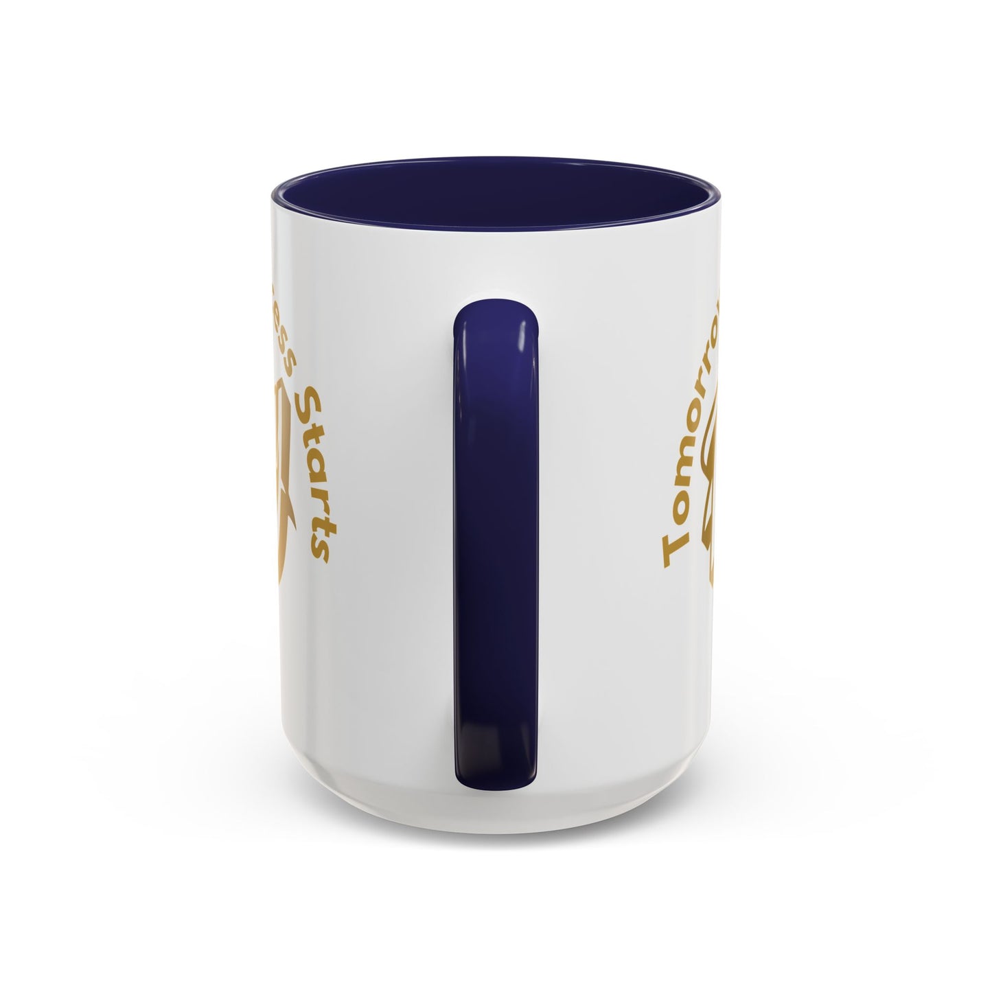 Inspirational Accent Coffee Mug - "Tomorrow's Success Starts Today" - Motivational Gift for Coffee Lovers Gym Motivation Mug
