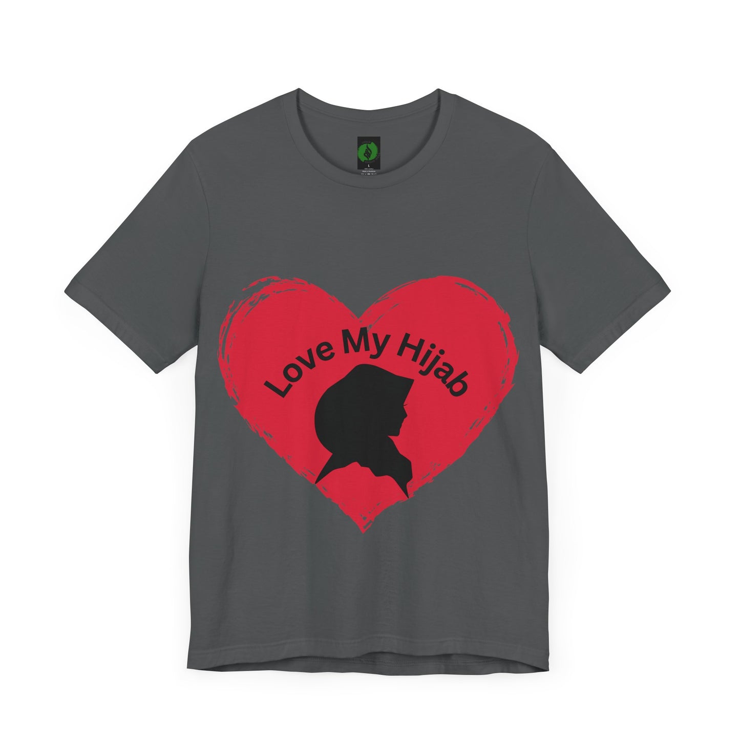 Love My Hijab Unisex Tee - Heart Design, Perfect for Everyday Wear Islamic Women Clothing