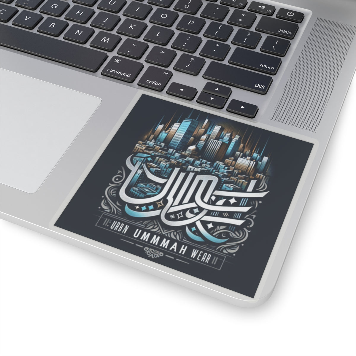 Urban Ummah Wear Kiss-Cut Stickers - Stylish Cityscape Design for Laptop & Decor Muslim Accessories