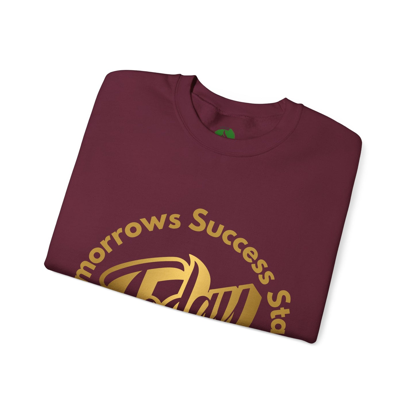 Inspirational Crewneck Sweatshirt - 'Tomorrow's Success Starts Today' Gym Motivation Sweat Shirt