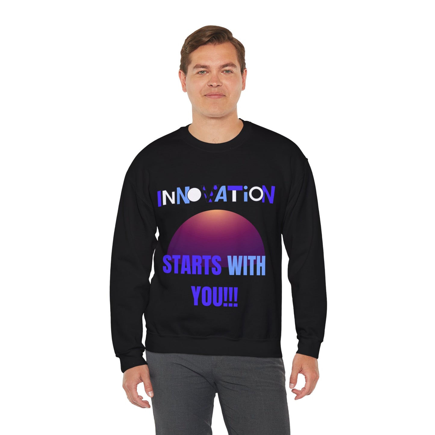 Innovation Starts With You Unisex Crewneck Sweatshirt Gym Clothing Sweat Shirt