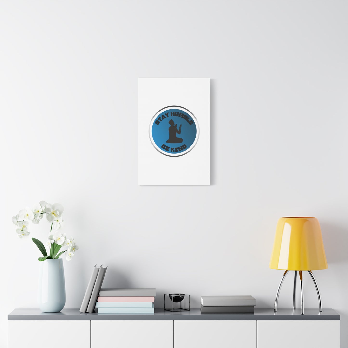 Inspirational Wall Art - "Stay Humble, Be Kind" Motif on Matte Canvas Islamic Art Work