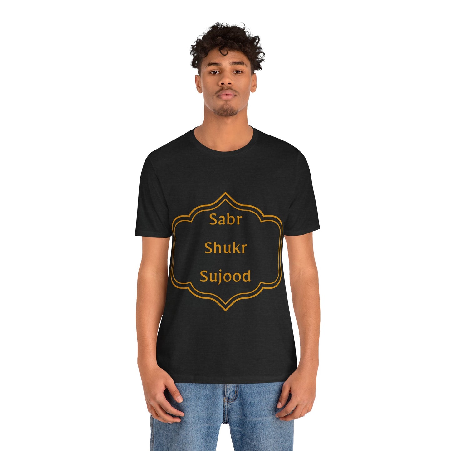 Inspirational Muslim Tee - Sabr Shukr Sujood Islamic Streetwear T Shirt