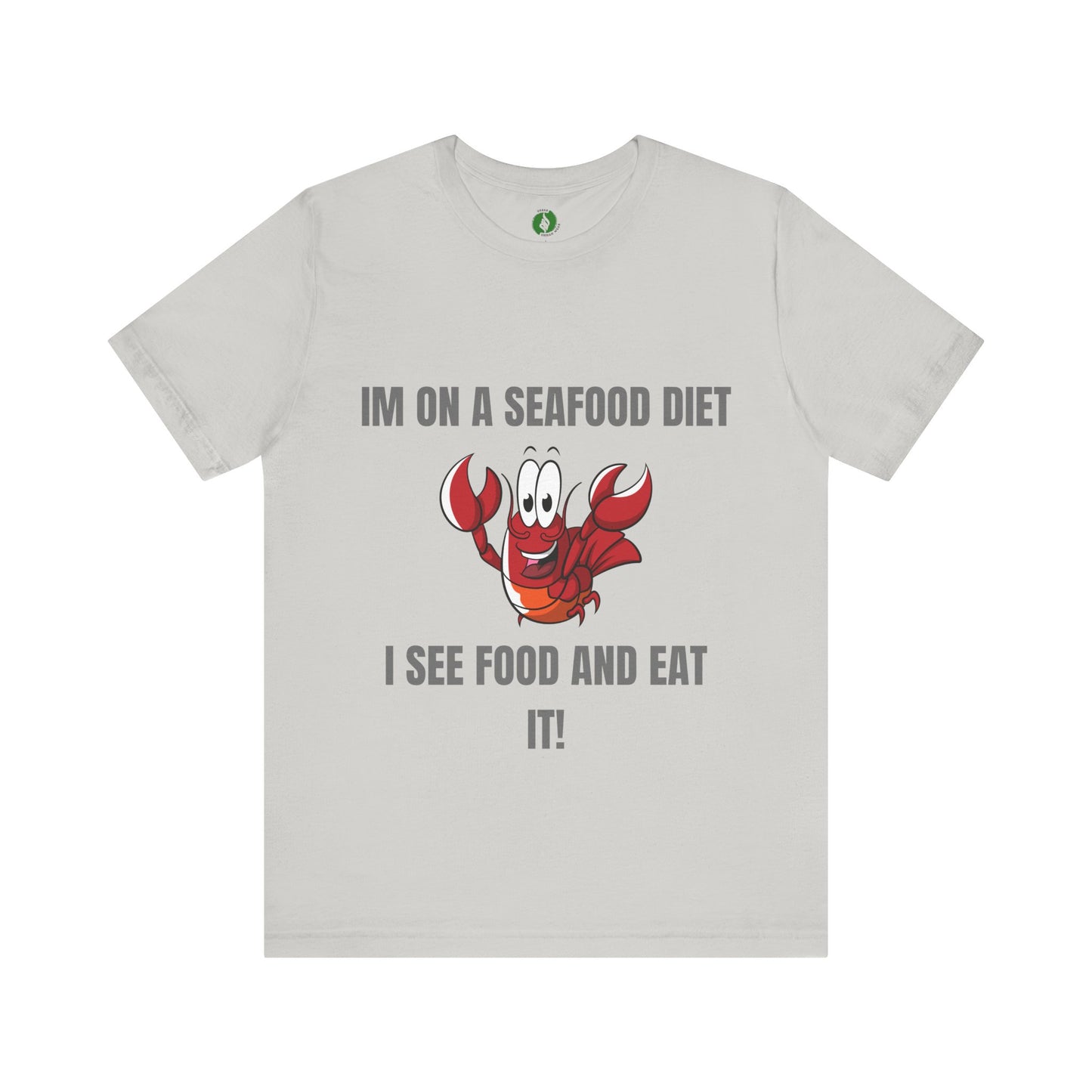 Funny Seafood Diet T-Shirt – Unisex Jersey Tee with Lobster Graphic Humour Joke Clothing