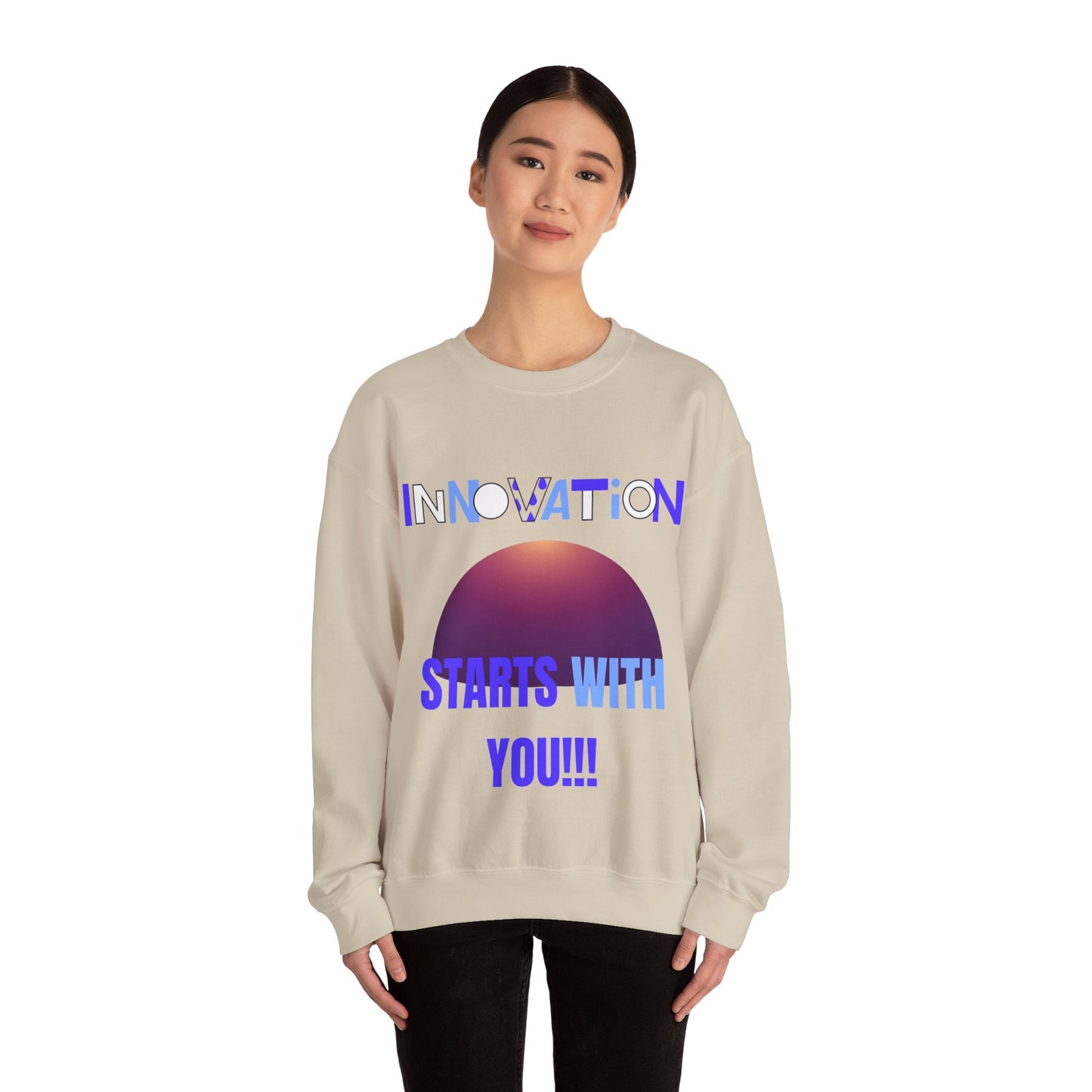 Innovation Starts With You Unisex Crewneck Sweatshirt Gym Clothing Sweat Shirt