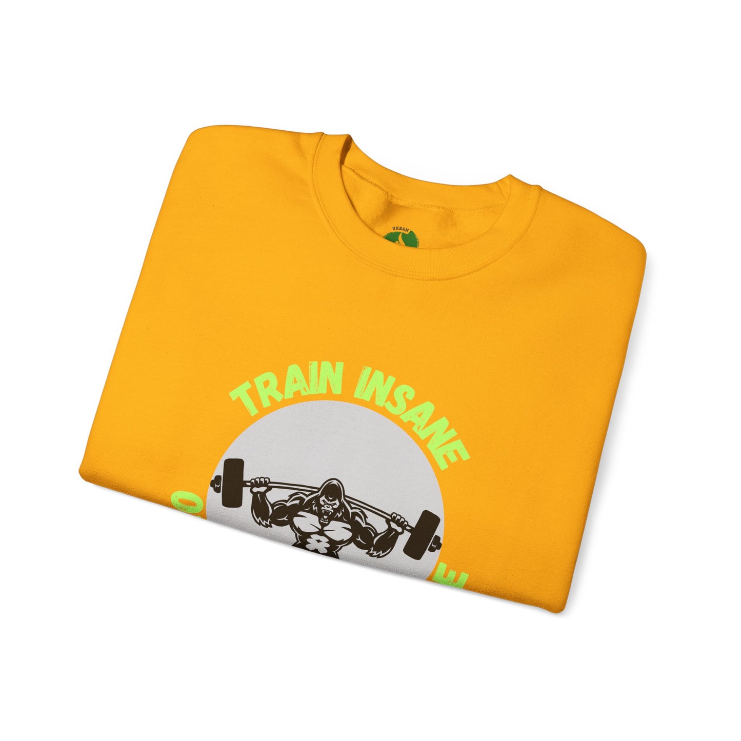 Train Insane Gym Sweatshirt - Unisex Heavy Blend Crewneck Humour Joke Clothing