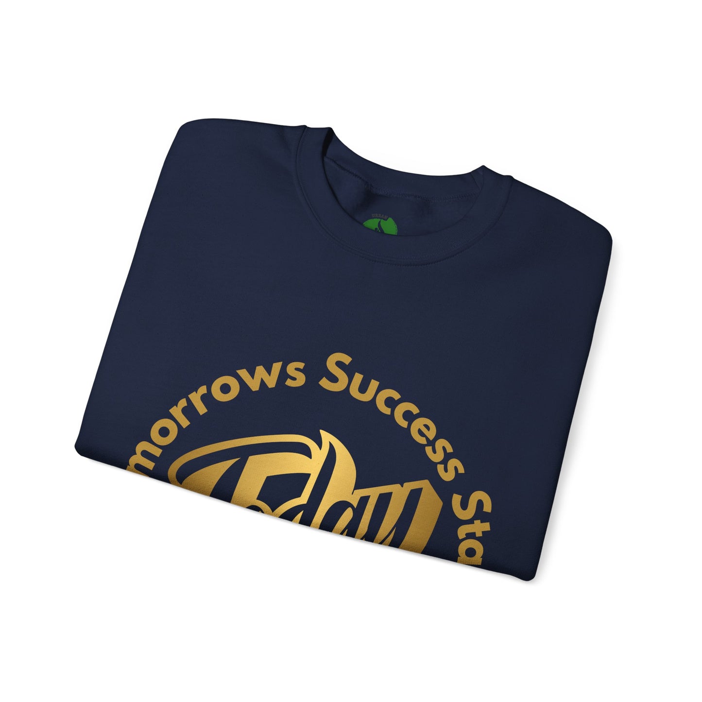 Inspirational Crewneck Sweatshirt - 'Tomorrow's Success Starts Today' Gym Motivation Sweat Shirt