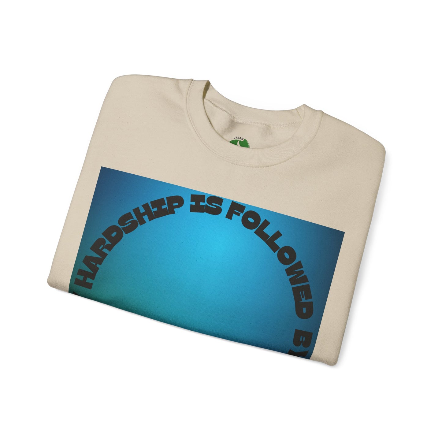 Inspirational Crewneck Sweatshirt - Every Hardship is Followed by Ease Modern Islamic Clothing