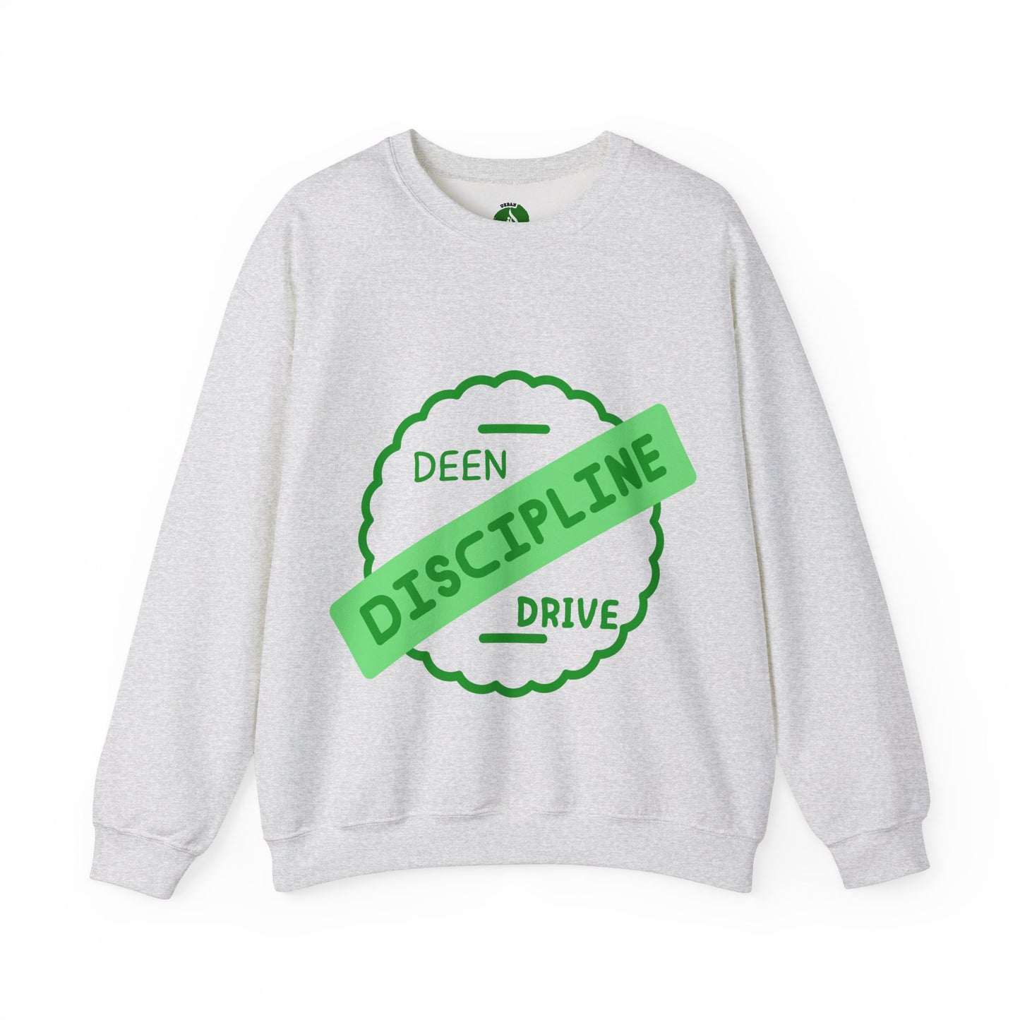 Motivational Crewneck Sweatshirt - Discipline & Drive Muslim Youth Fashion Sweat Shirt