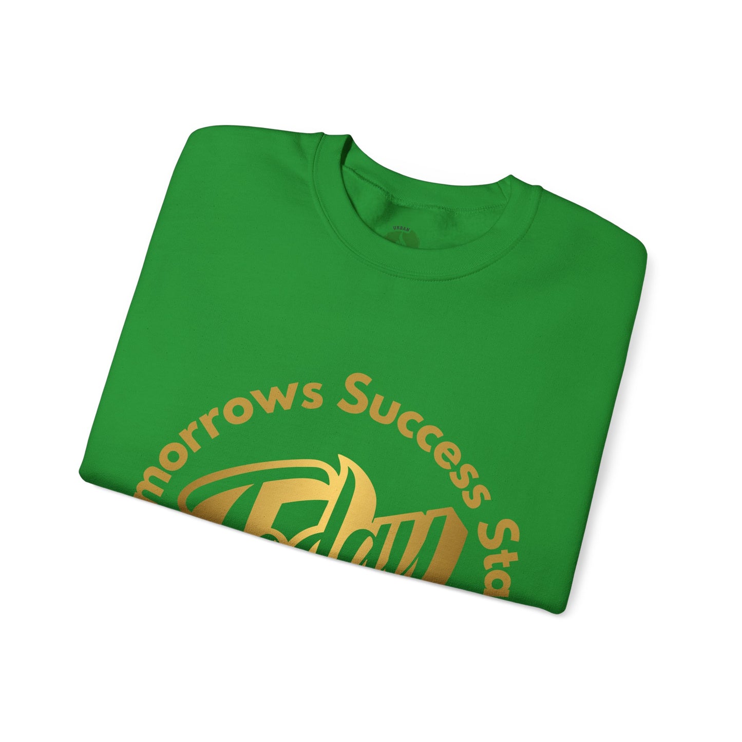 Inspirational Crewneck Sweatshirt - 'Tomorrow's Success Starts Today' Gym Motivation Sweat Shirt