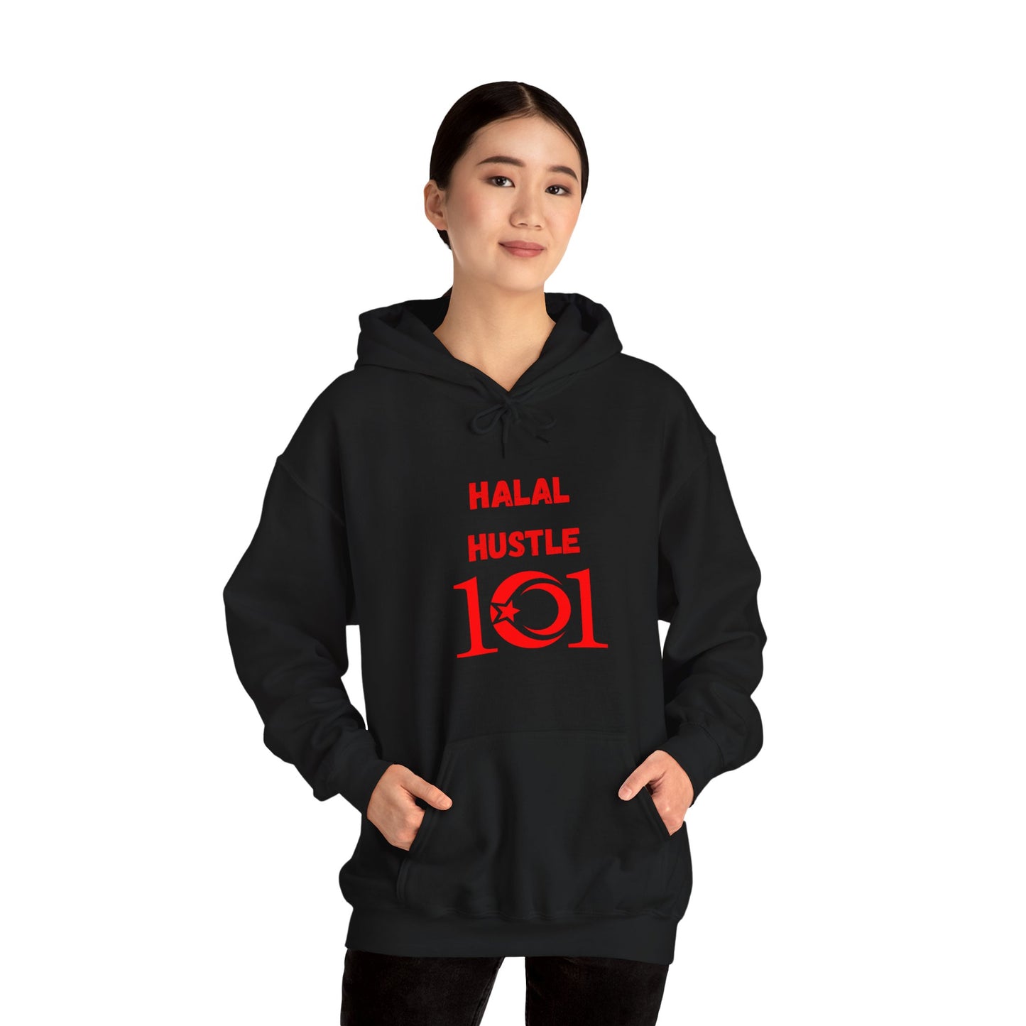 Halal Hustle 101 Unisex Hoodie - Motivational Streetwear for Everyday Inspiration Muslim Gym Clothing Hoodie